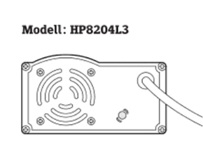 The charging process with charger model HP8204L3