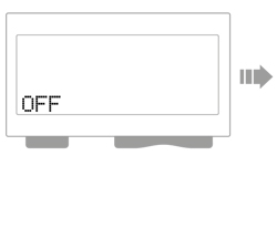 Abbildung Display - Es erscheint die Anzeige «OFF»