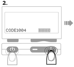 Abbildung Display - Code 1004 eingeben
