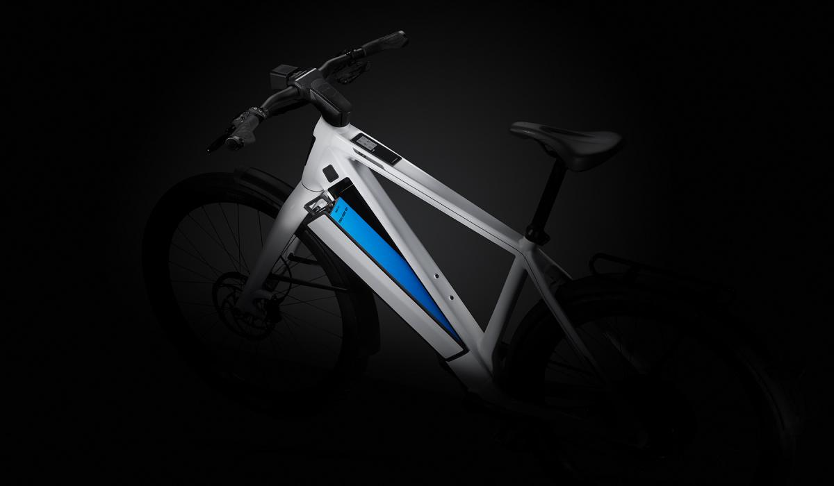 Stromer ST3 e-bike battery with 180 km range.