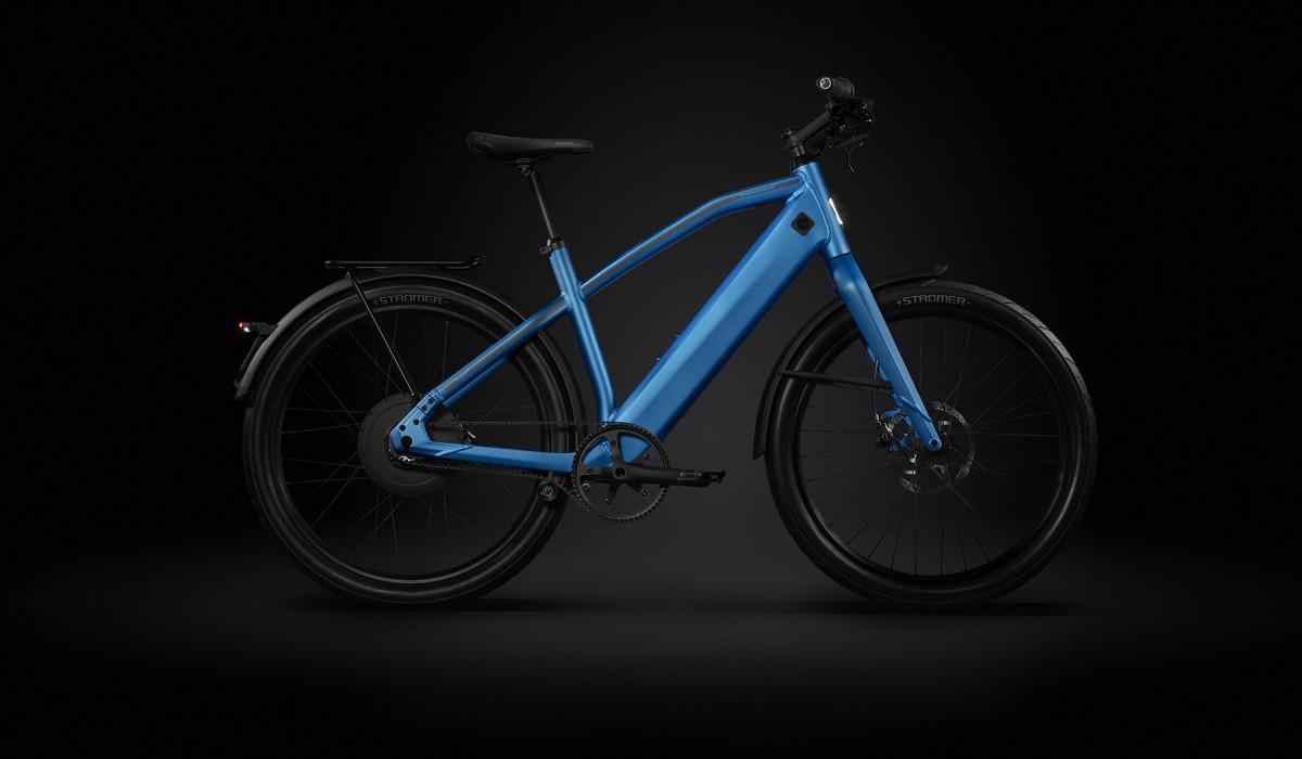 The Stromer ST2 Launch Edition with integrated design in Royal Blue paint finish.