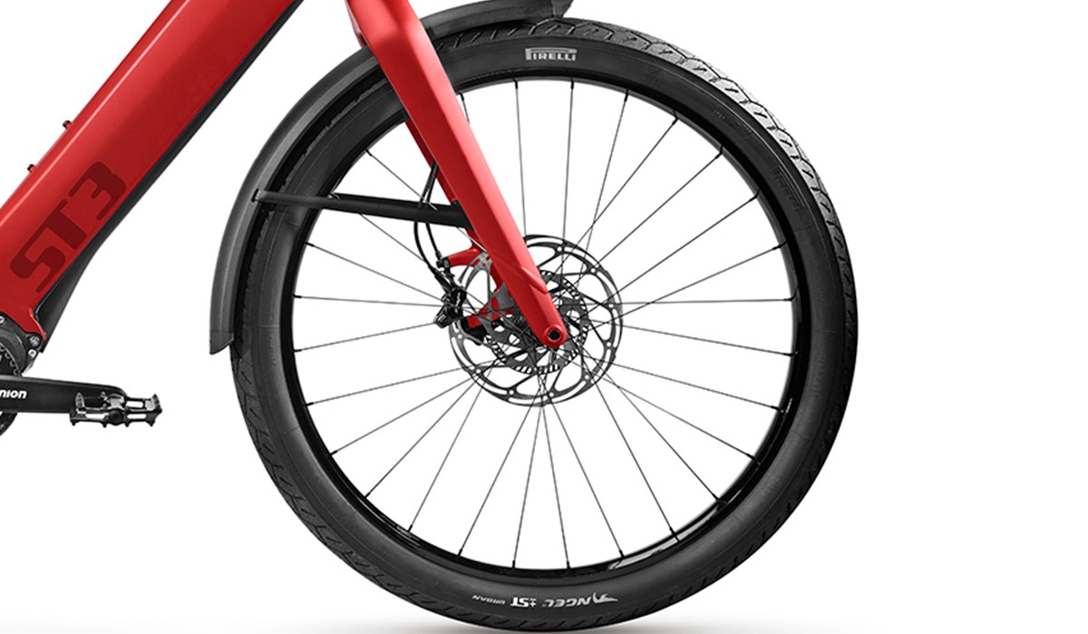 The fully integrated anti-lock braking system of the Stromer ST3 Launch Edition e-bike.
