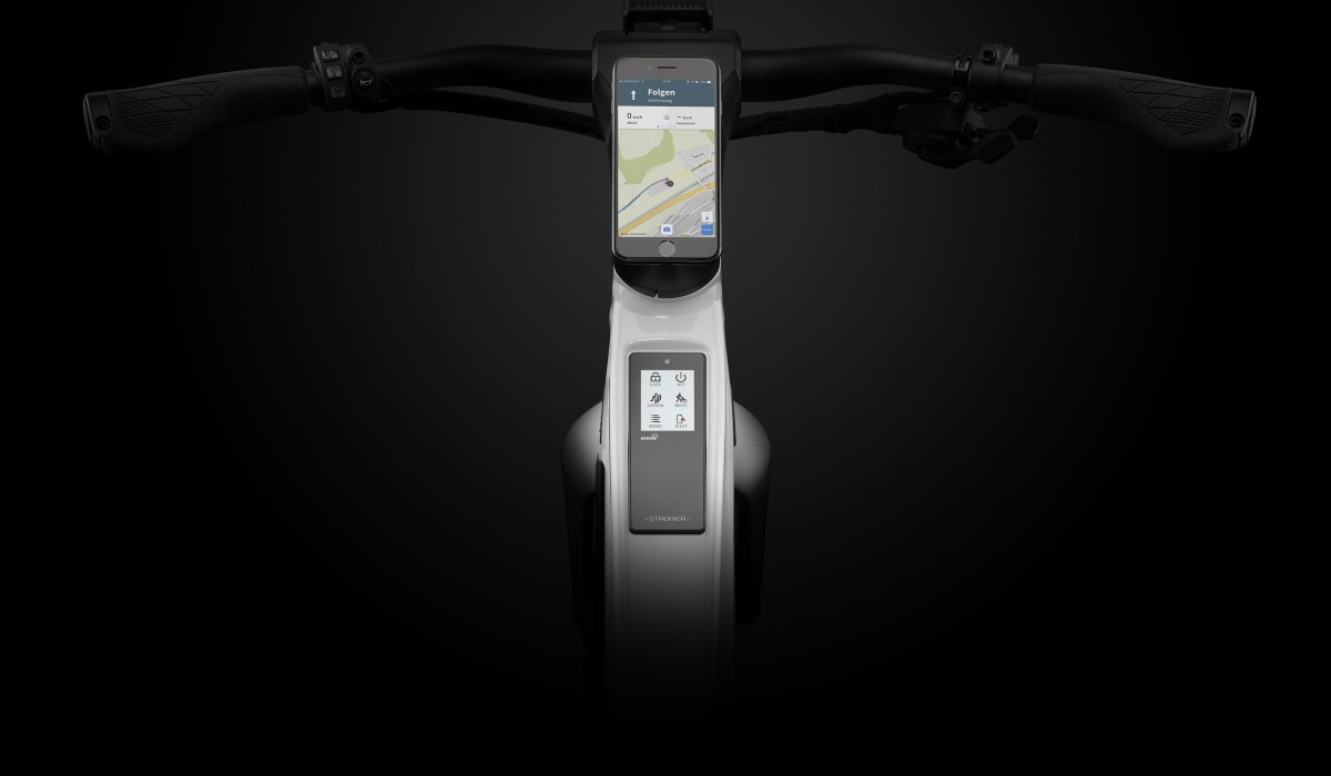 Stromer ST3 Pinion e-bike with cellular phone technology.